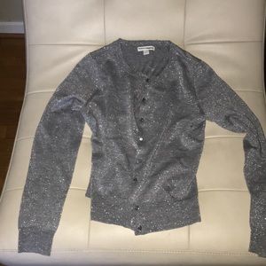 New York & company button down small sweater mint